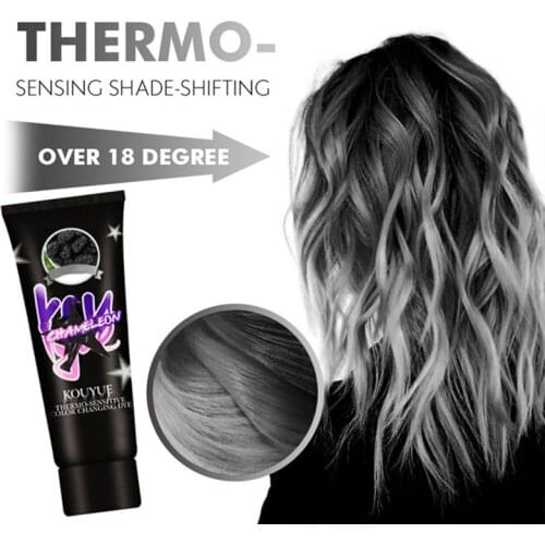 60ml Color Thermo Sensing Hair Thermochromic Color Hair Dye Cream Natural Plant Essence Hairdressing Salon Styling Tools