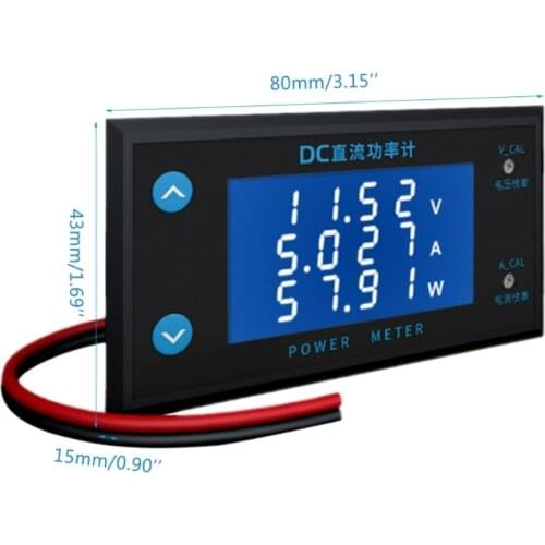 DC 0-200V 10A Voltmeter Ammeter Power Meter Voltage Current Monitor Panel Meter M89B