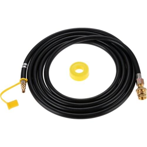1PC 1/4' Quick Connect Liquid Propane Hose With 1LB Brass Adapter For RV To Hook Up Portable Camping BBQ Grill