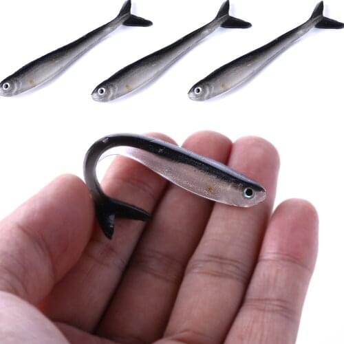 10pcs 8cm/2.2g Soft Rubber Wobblers Isca Artificial Bait Silicone Fishing Lures Sea Carp Fishing Tackles