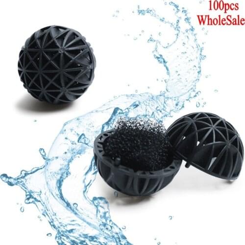100pcs 16mm16mm Aquarium Bio Balls Filter Cotton Filter Sponge Media Aquarium Pond Balls Fish Tank Filter Bio Balls