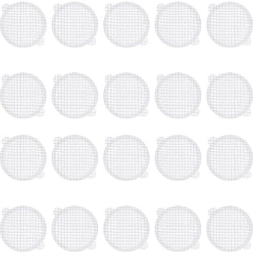 20Pcs Anti Clogging Filter Disposable Shower Drain Hair Catcher Mesh Stickers For Toilet Bathroom White