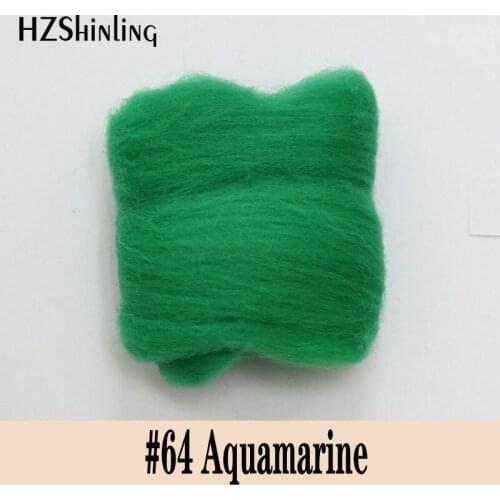 5 g Super Soft felting Short Fiber Wool Perfect in Needle Felt and Wet Felt Aquamarine Green Color Wool Material DIY Handmade