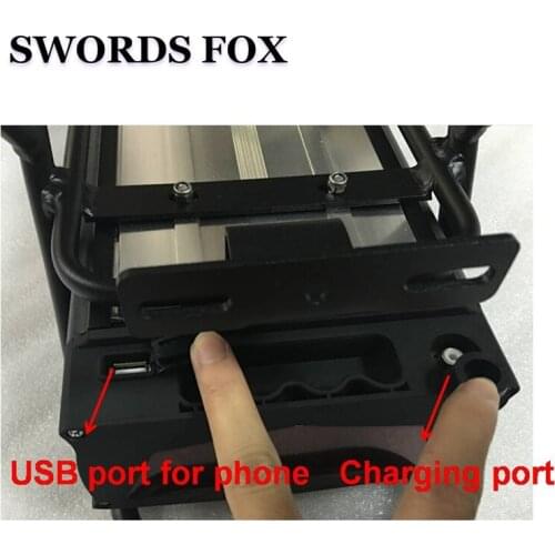 SWORDS FOX EU US 48V 31AH Electric Bicycle Battery 48V 1200w 30ah rear rack Battery for LG 3400mah Cell with USB tail light