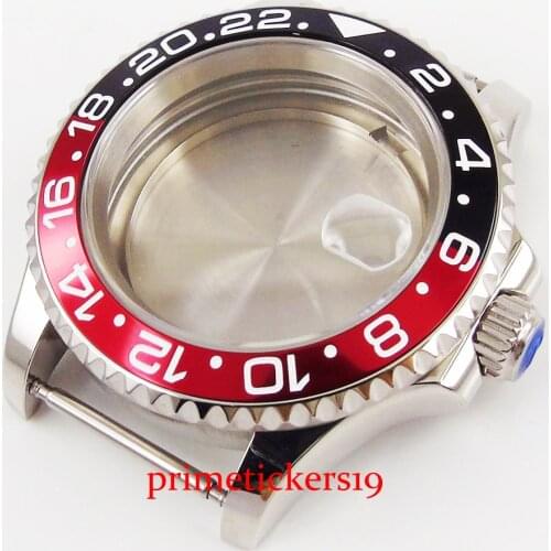 41mm sapphire crystal ring insert stainless steel watch case fit ETA 2836 MIYOTA movement
