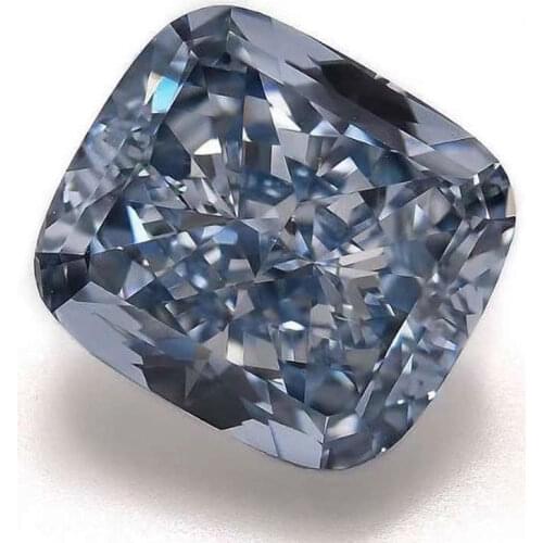 Hot Sale Primary Color Blue Moissanite Diamonds Rectangle Cushion Cut Diamond Moissanites Stone For GRA Certificate Carving