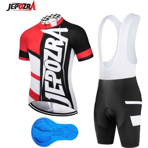 Jepozra 2021 Cycling Jersey Set Men Mtb Cycling Clothing Suits Quick Dry Bicycle Breathable Cycling Sportswear Short Sleeve