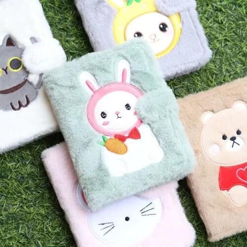 Creative boxed plush book college gift notebook book girl heart hand ledger color page illustration diary