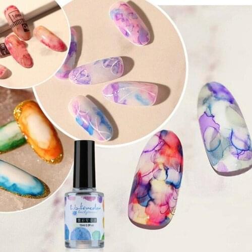 Manicure Ink Bloom Liquid Nail Art Salon Watercolor Nail Polish Blooming Gel Smoke Effect Smudge Bubble DIY Varnish Manicure Dec