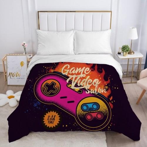 Cartoon Gamepad Childrens Duvet cover Quilt/Blanket/Comfortable Case Bedding for kids baby girls Single for Home fire