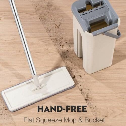 Dust Wizard Mop Cleaning Tool Kit Easy Washing Tile Marble Floor for Home Kitchen H99F