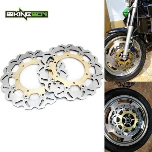 BIKINGBOY XV 1900 A Midnight Star 13 14 15 16 XV 1900 Roadliner S 06-14 07 08 09 10 11 12 Front Brake Discs Disks Rotors 300mm