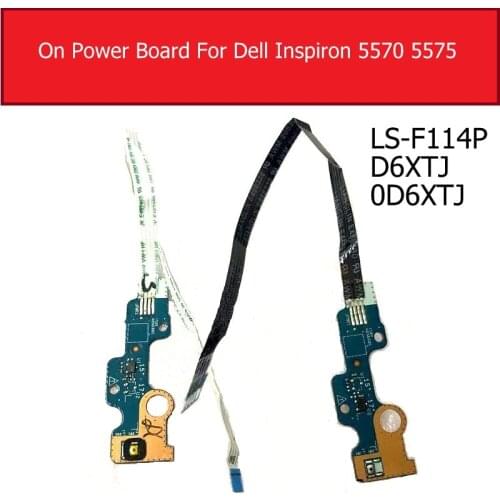 Genuine On/off Power Board for DELL inspiron 15 5000 5570 5575 Power Switch Button Board With Flex Cable Replacement LS-F114p