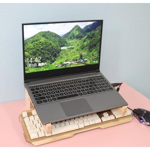 Computer Heightening Solid Wood Laptop Stand Vertical Stand Pad Heightening Stand Cooling Base Cervical Desktop Creative Storage