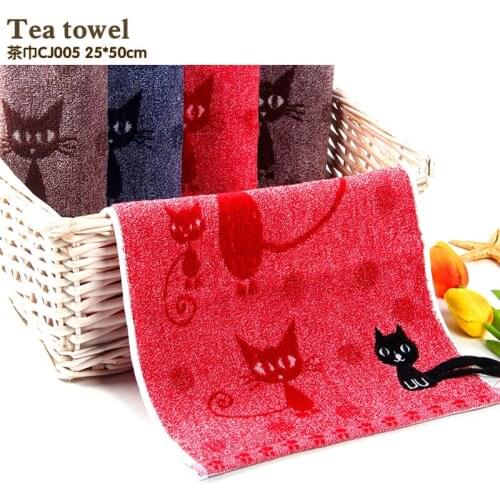 Printing Embroidery 100% Cotton Face Towel For Adults Women Men Rectangle 25X50cm In Bathroom Factory Direct tea children towels