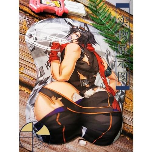 HOT Anime Game Arknights SilverAsh Courier 3D Soft Gel Mouse Pad Game Computer Gifts Keyboard Deskmat Playmat Wrist Rest Xmas