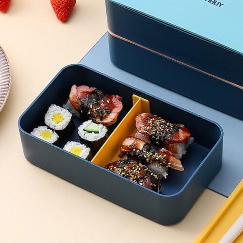 Healthy Material Lunch Box Portable Bento Boxes Microwave Movable Compartment Household Food Storage Salad Fruit Container Box