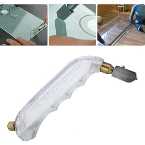 Roller Type Durable Wheel-typed Tile Glass Cutter Wave-shaped Handle Glass Cutter Labor-saving for Renovation