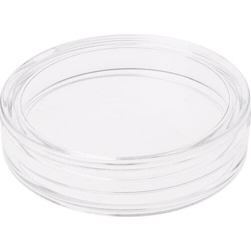 38.6mm Clear Round Acrylic Coin Capsule Storage Box Holder Case For Silver 2 oz