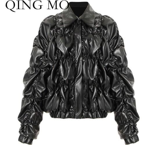 Женские кожаные куртки QING MO China At AliExpress
