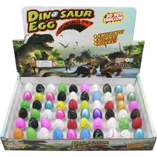 10PCS Water GrowingDino Egg Hatching Colorful Dinosaur Add Cracks Grow Eggs New Add Cracks Grow Eggs Children Educational Toy