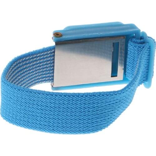 Blue Anti Static Wrist Strap Cordless Bracelet Wireless Adjustable Electrostatic ESD Discharge Cable Wristband