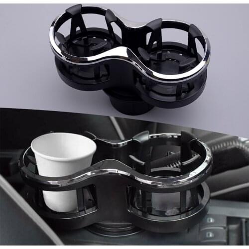 Universal 2-in-1 Cup Holder Double Drink Stand Organizer Bottle Adjustable Base