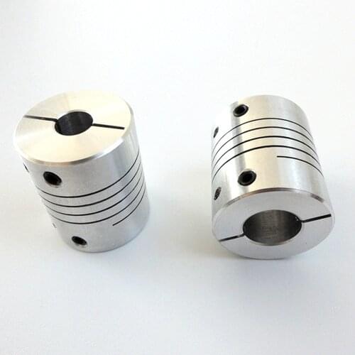 2PCS Aluminium Alloy 5*5mm D20 L25 Coupler Flexible Shaft Coupling CNC Stepper Motor Encode