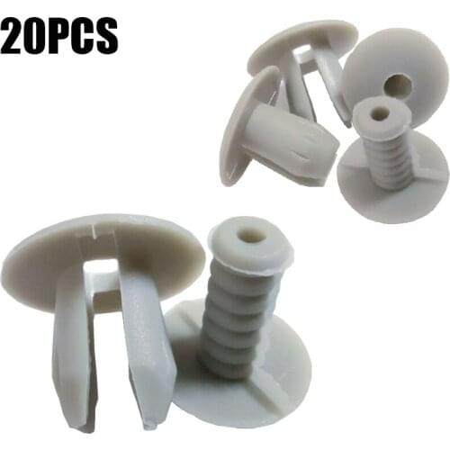 20Pcs Grey Trim Panel Lining Clips Buckle Rear Bumper Radiator Fastener Clip For VW Volkswagen T4 T5 Transporter Eurovan Light