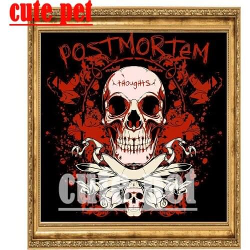 5D diamond cross stitch Red skull Mosaic home decorative art painting wallpaper DIY handmade Diamond Embroidery No Frame puzzle