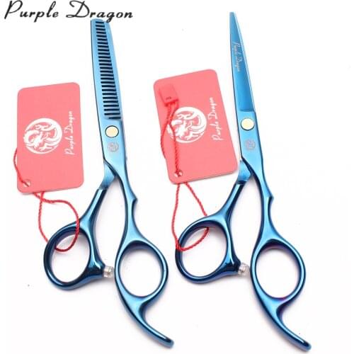 6" 17.5cm Japan Stainless Blue Straight Scissors Thinning Shears Pet Scissors Professional Grooming Scissors Dropshipping Z1005