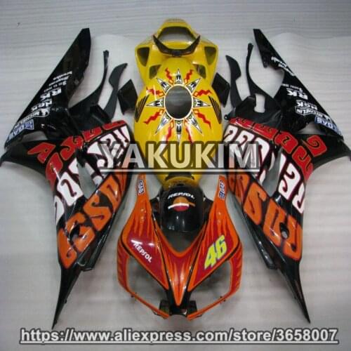 ABS Plastics Injection Fairing Kit For Honda CBR1000RR 2006 2007 Motocycle Badywork Cowling CBR 1000RR 06 07 Customize Cover