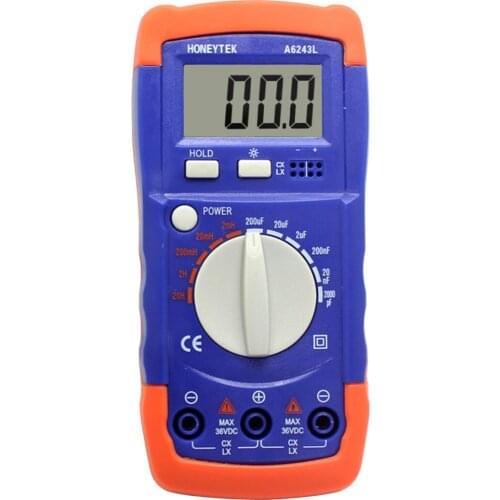AideTek 3 1/2 LCD Inductor/Capacitor LC Meter compared A6243L