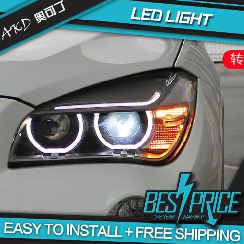 AKD Car Styling Head Lamp for BMW X1 E84 Headlights 2011-2015 New LED Headlight Angel Eye DRL Hid Bi Xenon Auto Accessories