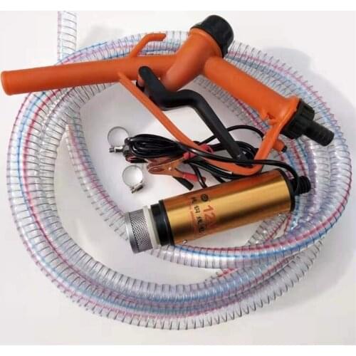 12v24v diesel electric oil pump set pure copper self-priming small automatic diesel pump with gun wire pipe Quality accessories