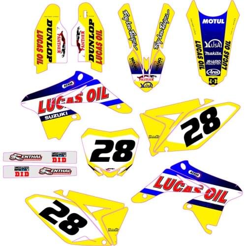6 styles RMZ-250 Stickers Graphics Backgrounds Decals for Suzuki RMZ250 2019 2010 2011 2012 2013 2014 2015 2016 2017 2018 250RMZ