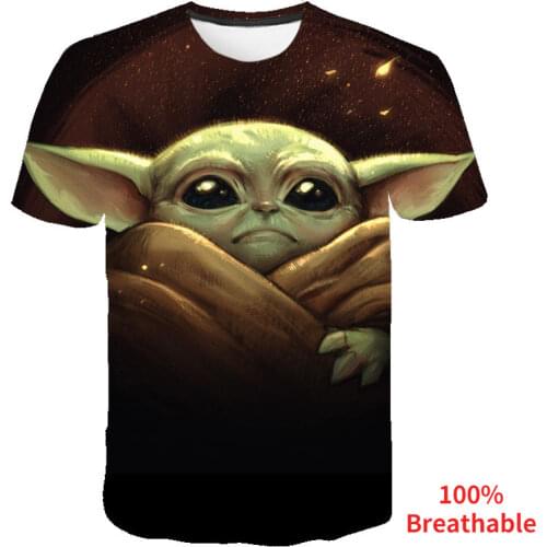 The Mandalorian Baby Yoda T shirt Men Women Children Star Wars 3D Print T-shirt Summer Streetwear Boy Girl Kids Tops Cool Tee