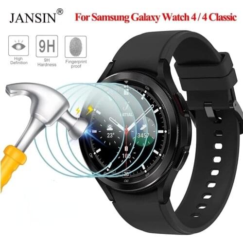 4pcs HD Clear Tempered Glass For Samsung Galaxy Watch 4 44mm 40mm/Galaxy Watch4 Classic 46mm 42mm Screen Protector Film cover
