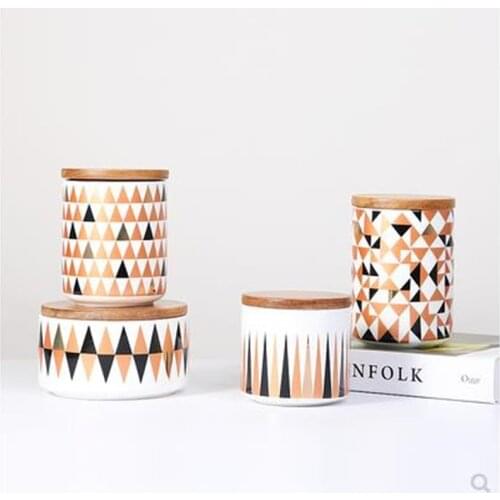 European-style ceramic sealed storage jar, kitchen storage storage jar, coffee tea candy jar, home decoration art
