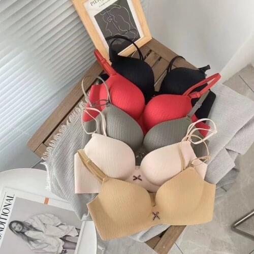 Glaze Seamless One-Piece Push Up 6cm Thicken Push Up Women Sexy Underwear Sets Adjustable Ladies Bra And Panty Set Fashion