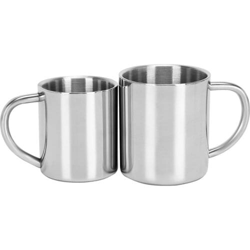 Double Wall Stainless Steel Coffee Mug 220ml-400ml Portable Travel Tumbler Coffee Jug Tea Milk Cups Double Office Water Mugs