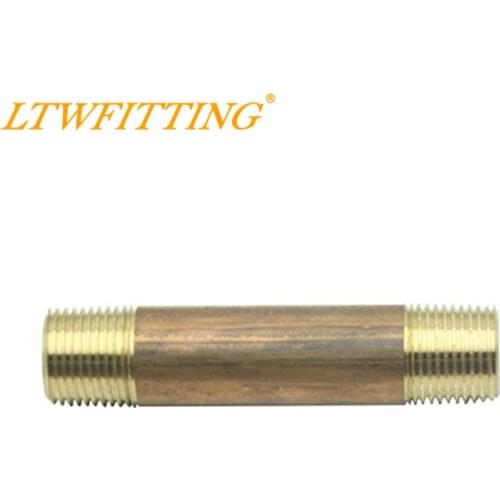 LTWFITTING Brass Pipe 4-1/2" Long Nipple Fitting 2" Male NPT Air Water