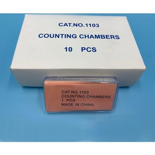 Blood Cell Count Plate Glass Microscope Slide with Grid Counting Chambers for Hemocytometer Yeast Counting Biology Tool