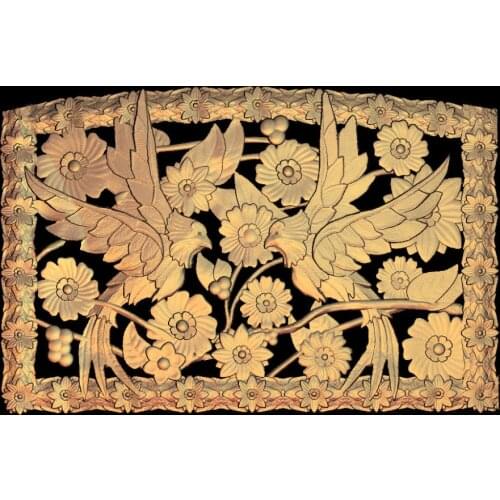 Birds 3D STL Model for CNC Router Engraver Carving Machine Relief Artcam aspire M17