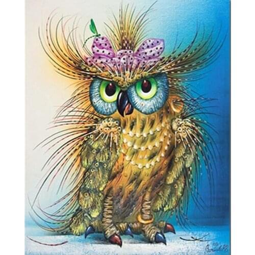 Owl Multicolored Animal DIY Painting By Numbers Wall Art Picture Acrylic Canvas Painting For Home Decoration Drop Shipping