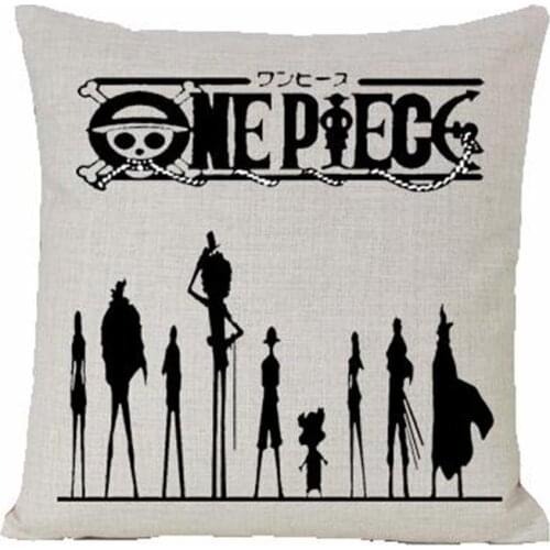 One Piece pillow cover, Japanese creative cartoon Animation One Piece throw pillow cover pillow case