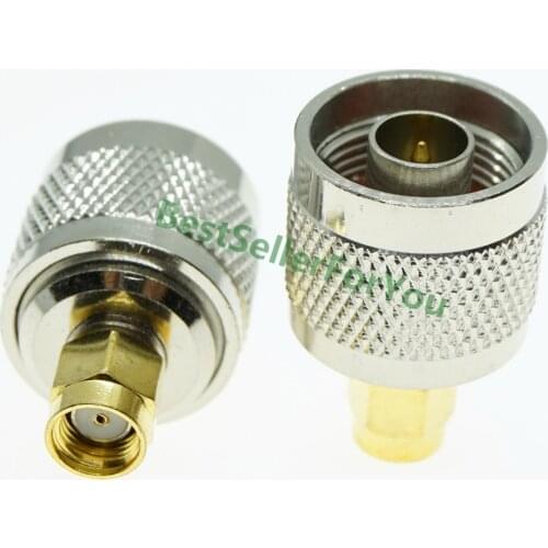 N Male To RP-SMA Male RPSMA Plug Straight RF Connector Adapter