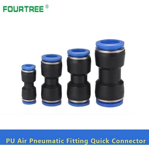 Pneumatic Fittings Plastic Connector PU 4mm 6mm 8mm 10mm For Air water Hose Tube Push In Straight Gas Quick Connection 1Pcs
