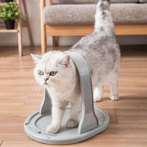 Detachable portable massage anti-itching arch petting post cat scratching and itching device cat rubbing brush toy pet furniture