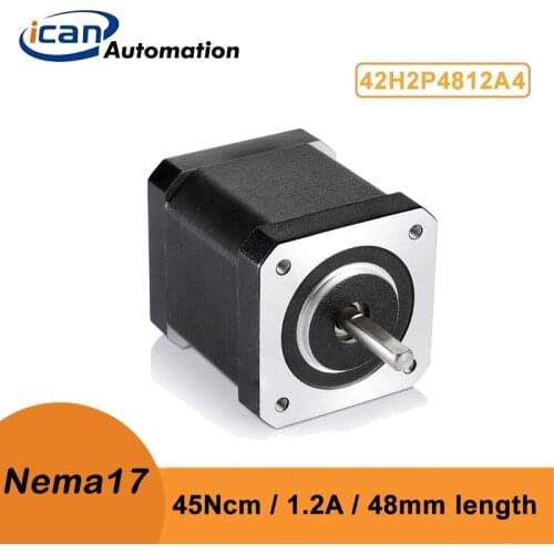 ICAN Motor Stepper Nema17 0.45Nm 45Ncm 42H2P4812A4 48mm length Hybrid Motor Stepper